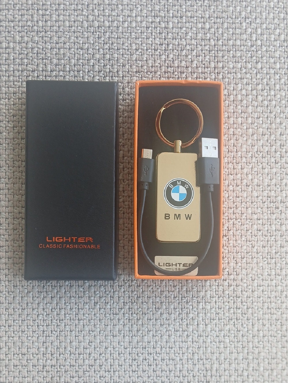 BMW Black and Rose Gold Lighter Case